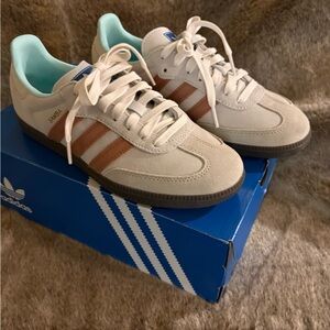 Adidas Samba Men's Sneakers - White/Dove and Terracotta